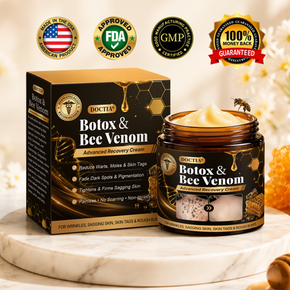 【Made and Shipped from US】🚑 DOCTIA® Botox & Bee Venom Advanced Recovery Cream—For Wrinkles, Sagging Skin, Skin Tags & Rough Bumps⚡